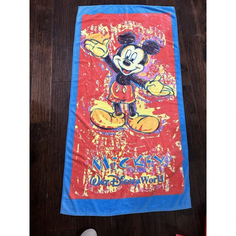 Vintage Disney Mickey Mouse Beach Towel Disney World Exclusive